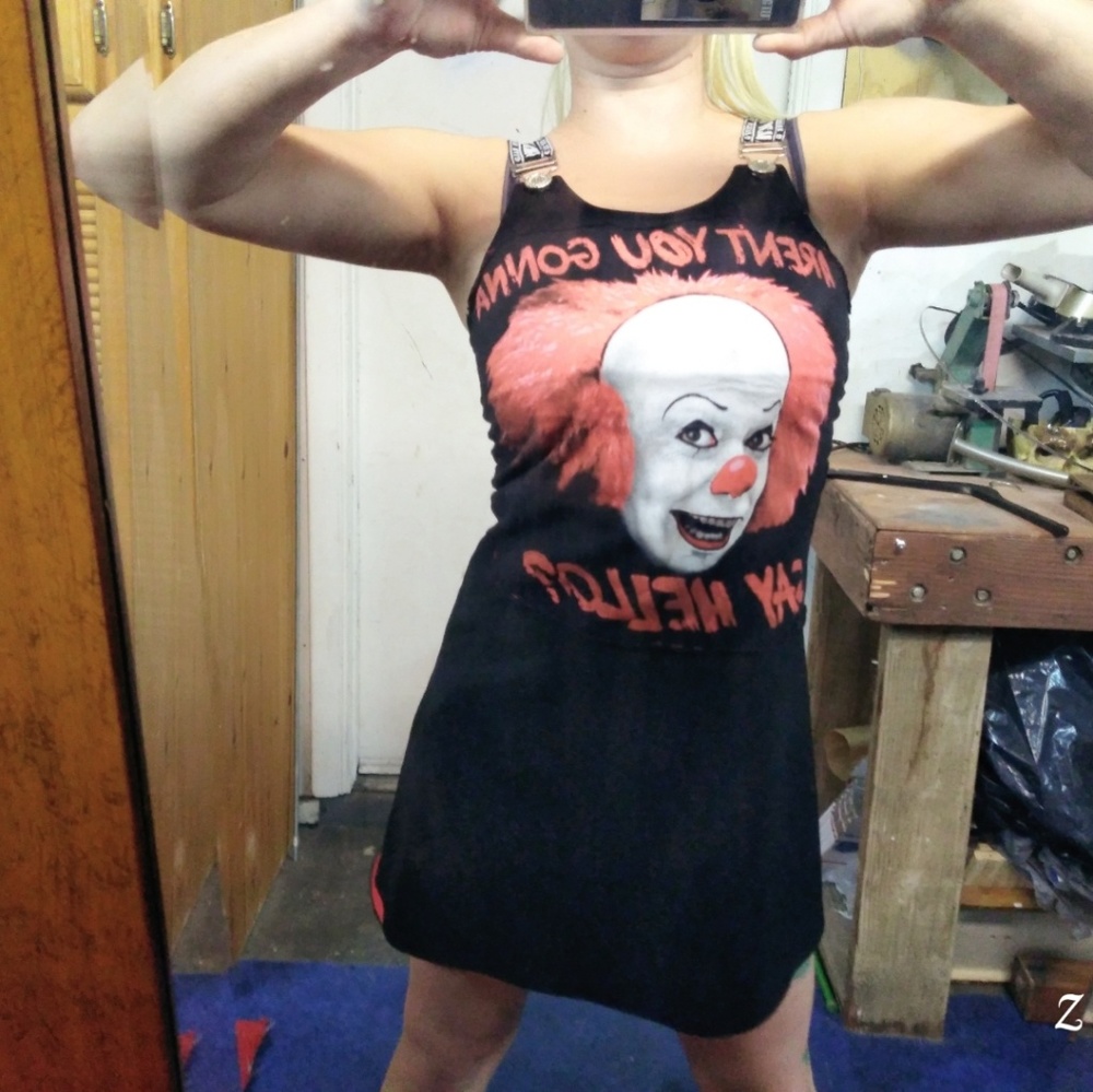 Halloween Handmade IT Dress Pennywise Scary Horror